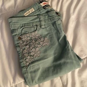 Hot Kiss Mint Skinny Lily Jeans